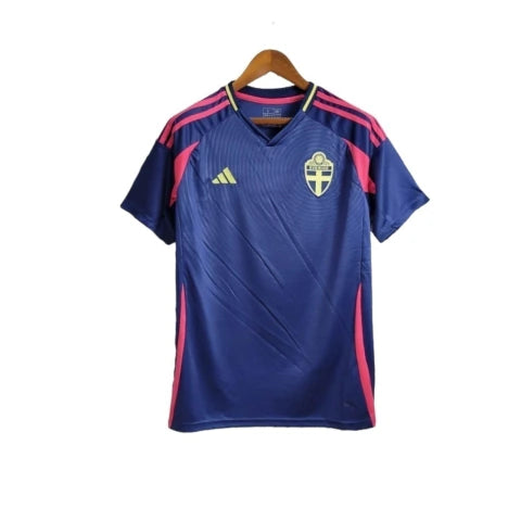 Camisa Seleção Suécia II 24/25 - Torcedor Adidas Masculina - Azul com detalhes em rosa