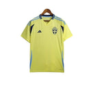 Camisa Seleção Suécia I 24/25 - Torcedor Adidas Masculina - Amarela com detalhes em azul