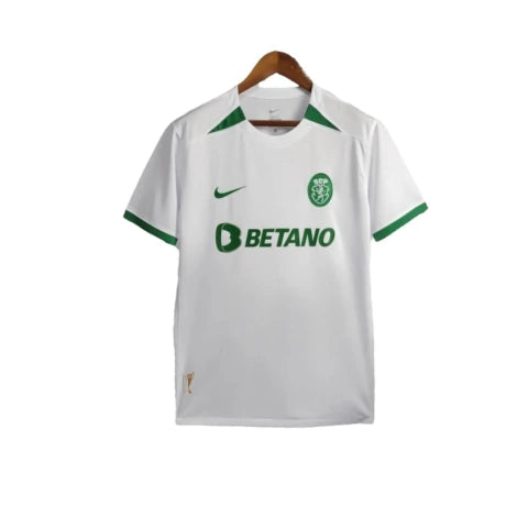 Camisa Sporting Lisboa Edição comemorativa 60 anos 24/25 - Torcedor Nike Masculina - Branca com detalhes em verde