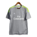 Camisa Retrô Real Madrid II 15/16 - Masculina Adidas - Cinza com detalhes em verde limão
