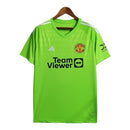 Camisa Manchester United Goleiro 23/24 - Torcedor Adidas Masculina - Verde com detalhes em branco e preto