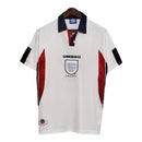 Camisa Retrô Seleção da Inglaterra I 1998 - Masculina Umbro - Branca com detalhes em azul e vermelho