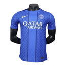 Camisa Paris Saint-Germain Pré-jogo 25/26 - Jogador Nike Masculina - Azul