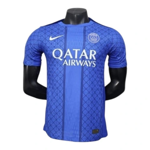 Camisa Paris Saint-Germain Pré-jogo 25/26 - Jogador Nike Masculina - Azul