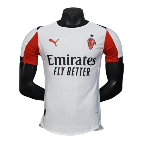 Camisa AC Milan II 25/26 - Jogador Puma Masculina - Branca com detalhes em vermelho e preto