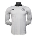Camisa Seleção Alemanha Edição de Aniversário I 25/26 manga longa - Jogador Adidas Masculina - Branca com detalhes em preto