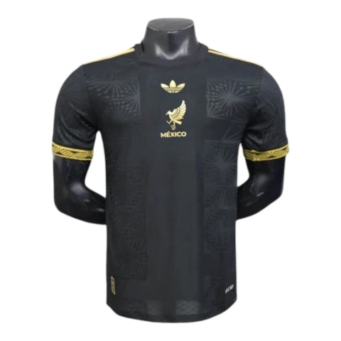 Camisa Seleção México I 25/26 - Jogador Adidas Masculina - Preta com detalhes em dourado