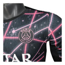 Camisa Paris Saint-Germain Pré-jogo 25/26 - Jogador Jordan Masculina - Preta com detalhes em rosa