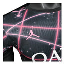 Camisa Paris Saint-Germain Pré-jogo 25/26 - Jogador Jordan Masculina - Preta com detalhes em rosa