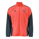 Jaqueta Corta-Vento Bayern de Munique Treino 25/26 - Masculina Adidas - Laranja com detalhes em cinza