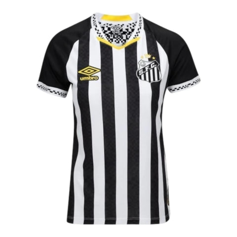 Camisa Santos II 25/26 - Torcedor Umbro Feminina - Branca e preta