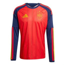 Camisa Seleção Espanha I 26/27 manga longa - Torcedor Adidas Masculina - Vermelha e azul