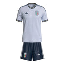 Kit Infantil Seleção Itália II 25/26 - Adidas - Branco e azul