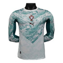 Camisa Seleção Portugal II 26/27 manga longa - Jogador Puma Masculina - Verde e branca