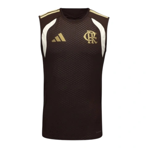 Camisa regata Flamengo Treino 26/27 - Torcedor Adidas Masculina - Marrom