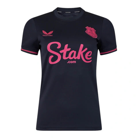 Camisa Everton IV 25/26 - Torcedor Castore Feminina - Azul com detalhes em rosa Com Patrocínio
