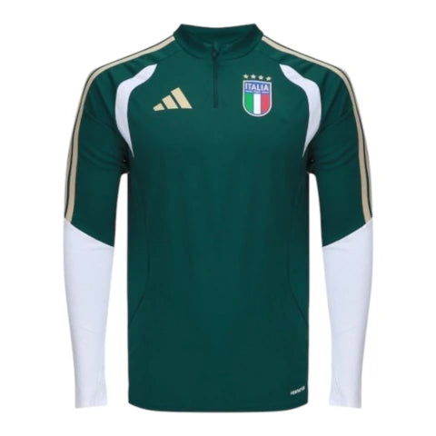 Camisa Seleção Itália Treino 26/27 manga longa - Torcedor Adidas Masculina - Verde e branca