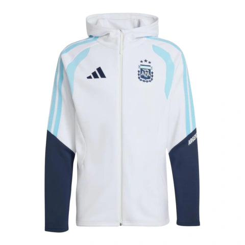 Jaqueta Corta-Vento Seleção Argentina Treino 26/27 - Masculina Adidas - Branca e azul