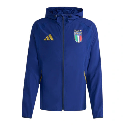Jaqueta Corta-Vento Seleção Itália Treino 26/27 - Masculina Adidas - Azul