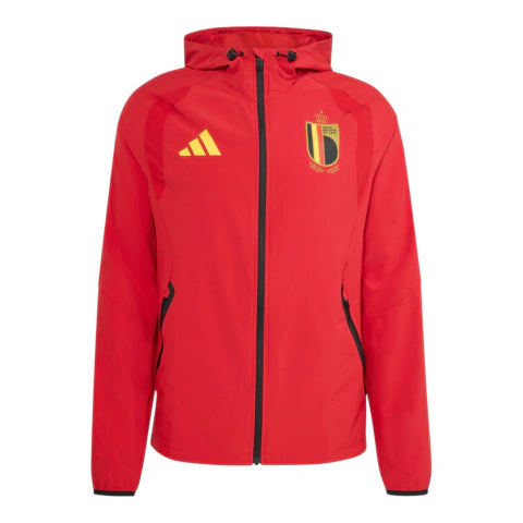 Jaqueta Corta-Vento Seleção Bélgica Treino 26/27 - Masculina Adidas - Vermelha