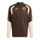 Camisa Flamengo Treino 26/27 manga longa - Torcedor Adidas Masculina - Marrom e bege
