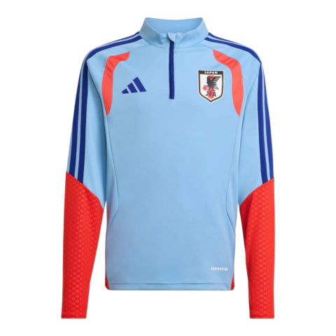 Camisa Seleção Japão Treino 26/27 manga longa - Torcedor Adidas Masculina - Azul e laranja