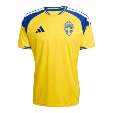 Camisa Seleção Suécia I 26/27 - Torcedor Adidas Masculina - Amarela com detalhes em azul