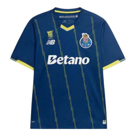 Camisa Porto IV 25/26 - Torcedor New Balance Masculina - Azul com detalhes em amarelo