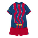 Kit Infantil Barcelona IV 25/26 - Nike - Azul e vermelho