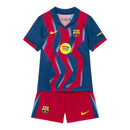 Kit Infantil Barcelona IV 25/26 - Nike - Azul e vermelho