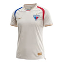 Camisa Fortaleza II 26/27 - Torcedor Volt Feminina - Bege com detalhes em azul e vermelho