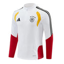 Camisa Seleção Alemanha Treino 26/27 manga longa - Torcedor Adidas Masculina - Branca com detalhes em amarelo e vermelho