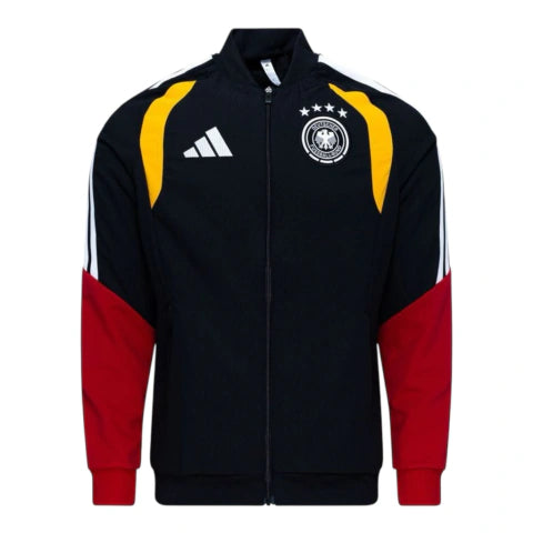 Jaqueta Corta-Vento Seleção Alemanha Treino 26/27 - Masculina Adidas - Preta e vermelha