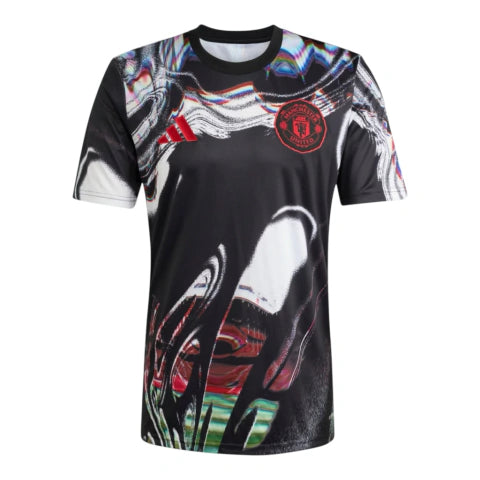 Camisa Manchester United Pré-jogo 25/26 - Torcedor Adidas Masculina - Preta