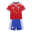 Kit Infantil Seleção Chile I 26/27- Adidas - Vermelho e azul