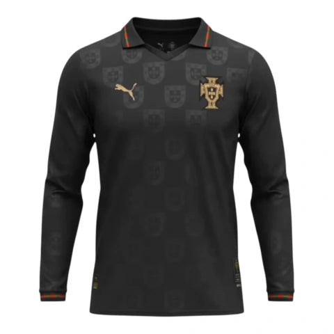 Camisa Seleção Portugal Edição especial Pantera Negra 26/27 manga longa - Torcedor Puma Masculina - Preta