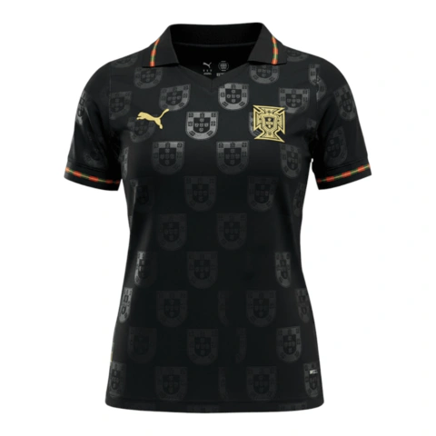 Camisa Seleção Portugal Edição especial Pantera Negra 26/27 - Torcedor Puma Feminina - Preta