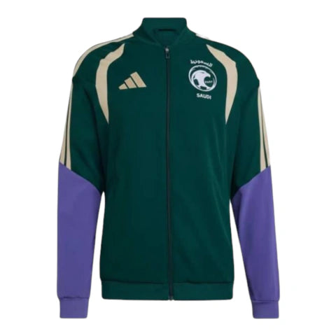 Jaqueta Corta-Vento Seleção Arábia Saudita Treino 26/27 - Adidas - Verde e roxa