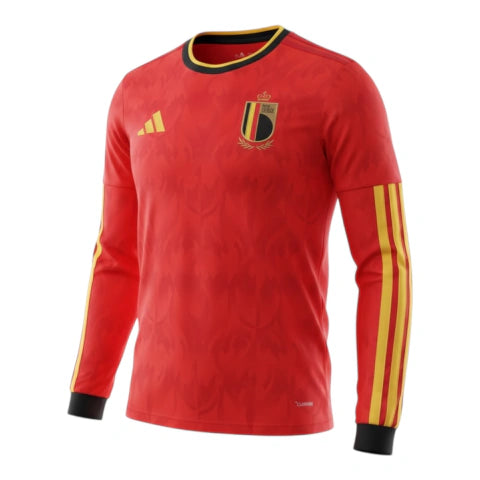 Camisa Seleção Bélgica I 26/27 manga longa - Torcedor Adidas Masculina - Vermelha
