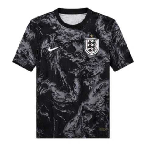 Camisa Seleção Inglaterra Pré-jogo 26/27 - Torcedor Nike Masculina - Preta com detalhes em cinza