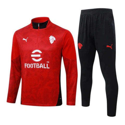 Conjunto AC Milan Treino 26/27 - Masculino Puma - Vermelho e preto