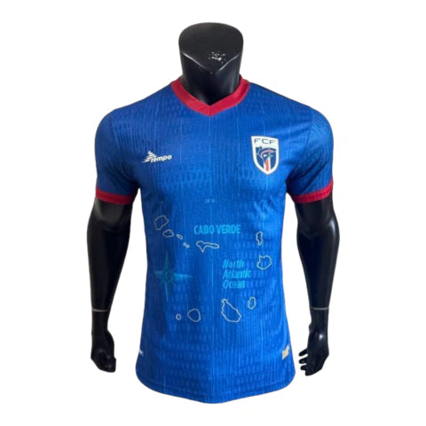 Camisa Seleção Cabo Verde I 26/27 - Jogador Tempo Masculina - Azul