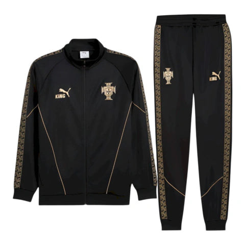 Conjunto Seleção Portugal Edição especial Pantera Negra 26/27 - Masculino Puma - Preto com detalhes em dourado