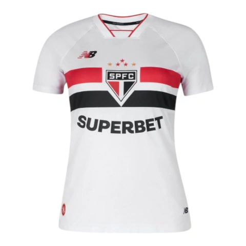 Camisa São Paulo I 26/27 - Torcedor New Balance Feminina - Branca