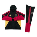 Conjunto Seleção Bélgica Treino 26/27 - Masculino Adidas - Preto com detalhes em vermelho e amarelo