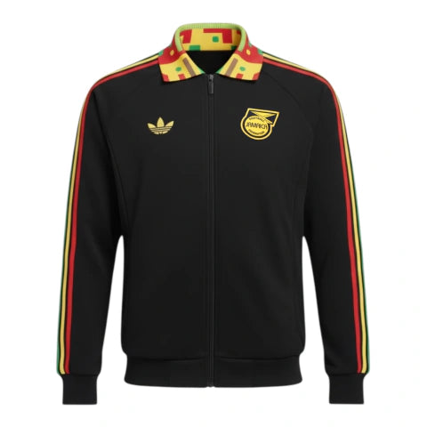 Jaqueta Corta-Vento Seleção Jamaica 26/27 - Masculina Adidas - Preta
