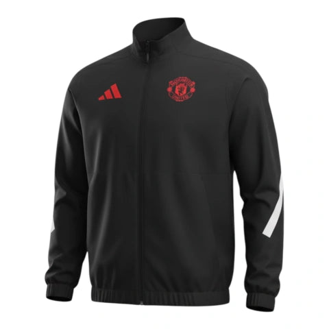 Jaqueta Corta-Vento Manchester United 26/27 - Masculina Adidas - Preta