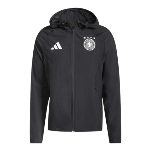 Jaqueta Corta-Vento Seleção Alemanha Treino 26/27 - Masculina Adidas - Preta