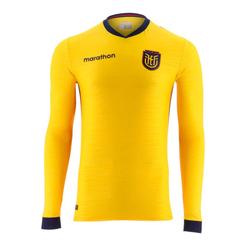 Camisa Seleção Equador I 26/27 manga longa - Torcedor Marathon Masculina - Amarela