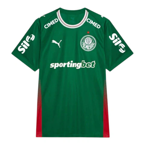Camisa Palmeiras I 26/27 - Torcedor Puma Masculina - Verde Com Patrocínio